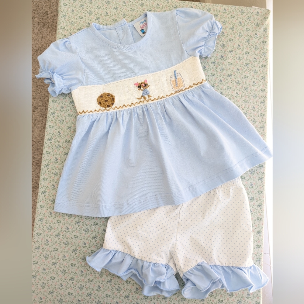 18 Mos Smocked If You Give A Mouse A Cookie Short Set